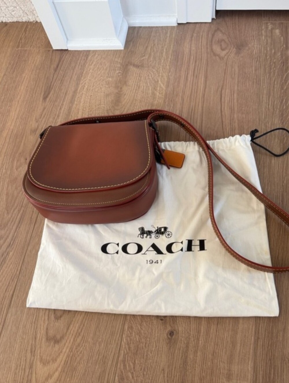 Coach 1941 Glovetanned Crossbody Saddle Bag in Chestnut Brown